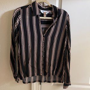 Stripped button down, size small